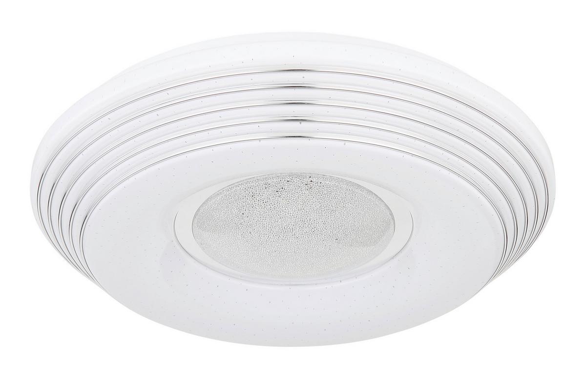 Stropna Led-svetilka Pillo, S Sijalko - barve kroma/bela, Design, kovina/umetna masa (39/8,3cm) - Globo