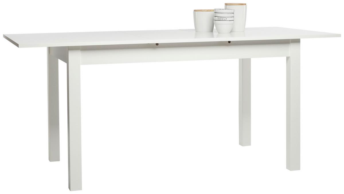 Raztegljiva Jedilna Miza Coburg, Bela, 140-180x80cm - bela, Design, leseni material (140-180/80/76,5cm) - MID.YOU