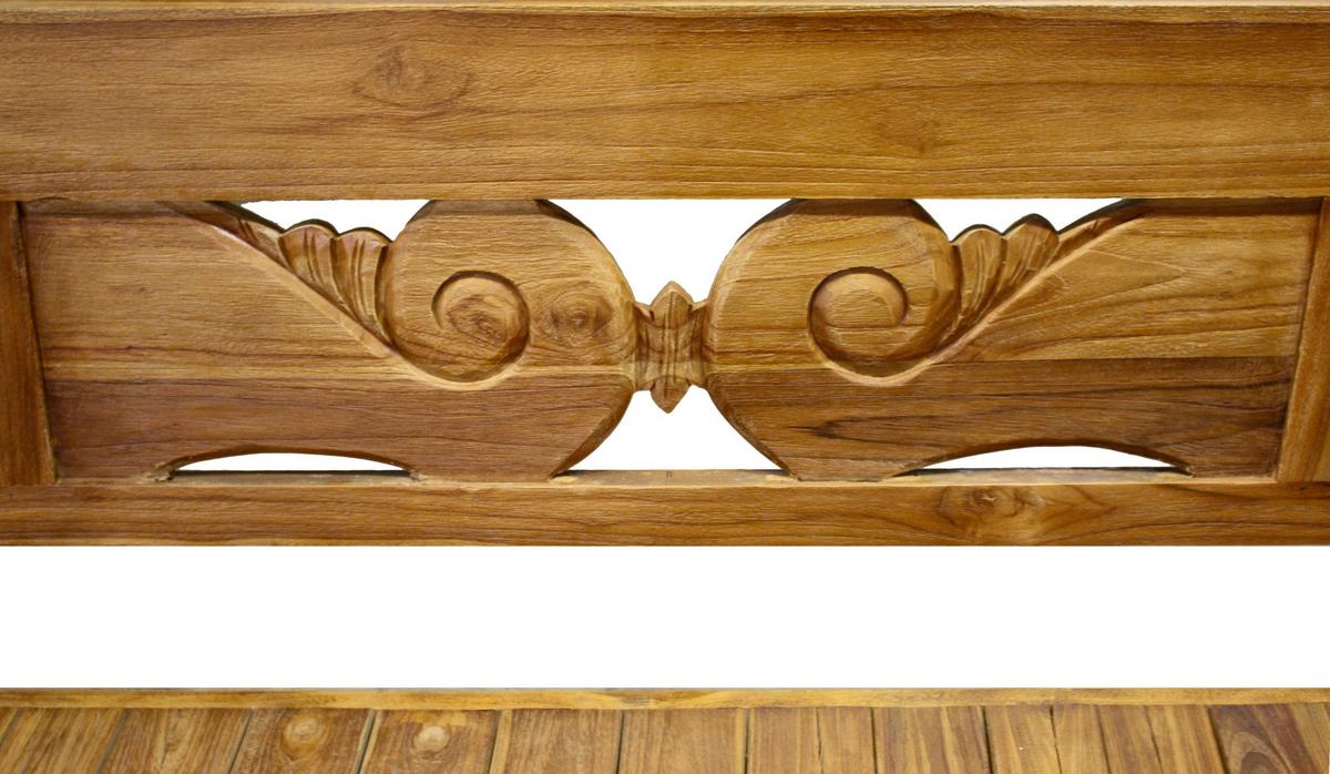 Gartenbank Padar Teak 3-Sitzer - Braun, Basics, Holz (163,5/97/61cm) - Gardenson