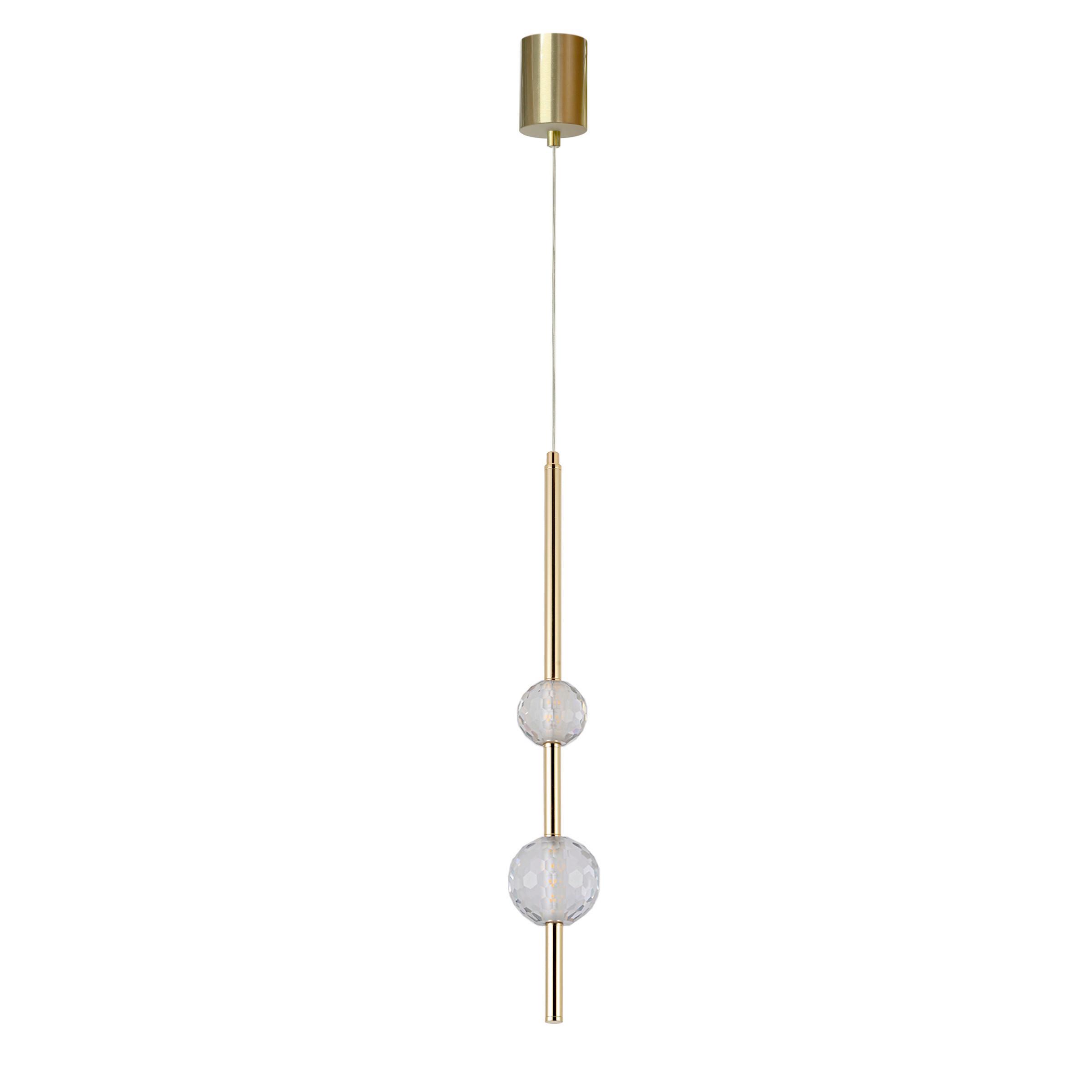 Led-hängeleuchte Lp-719/2pf Gd Vaku - Goldfarben, Konventionell, Metall (8/8/120cm)
