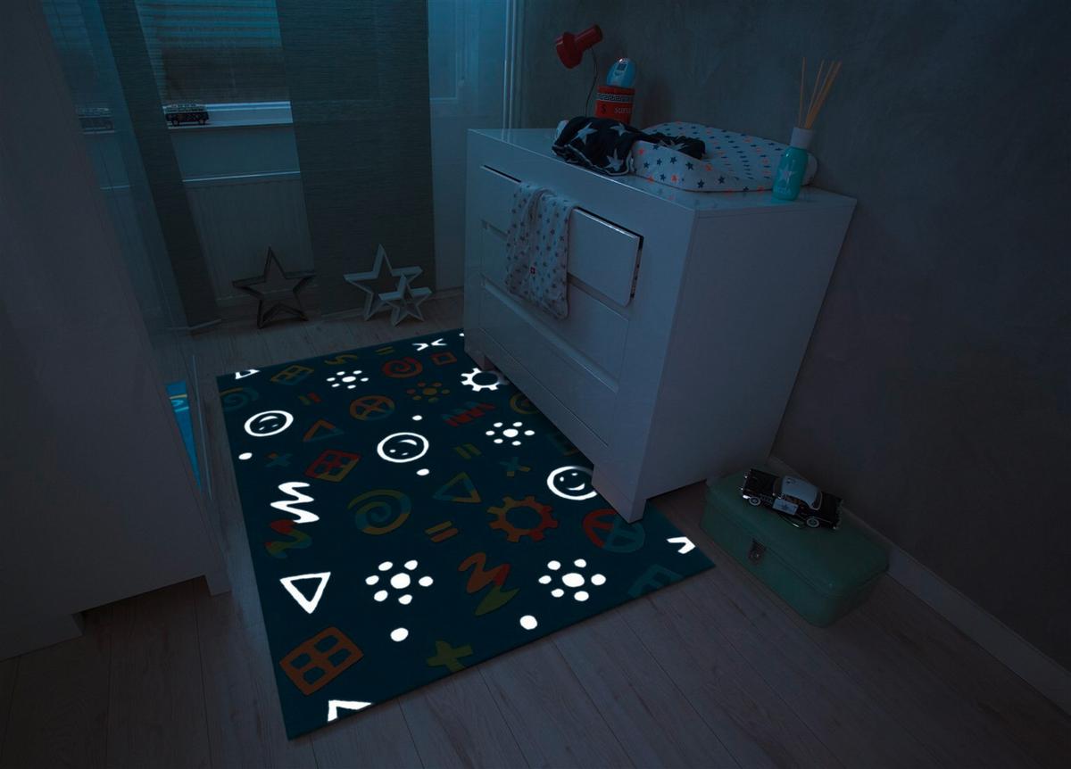 KINDERTEPPICH SPIRIT GLOWY 3146 BLAU110X160 - Blau, Design, Textil (110/160cm) - Kayoom