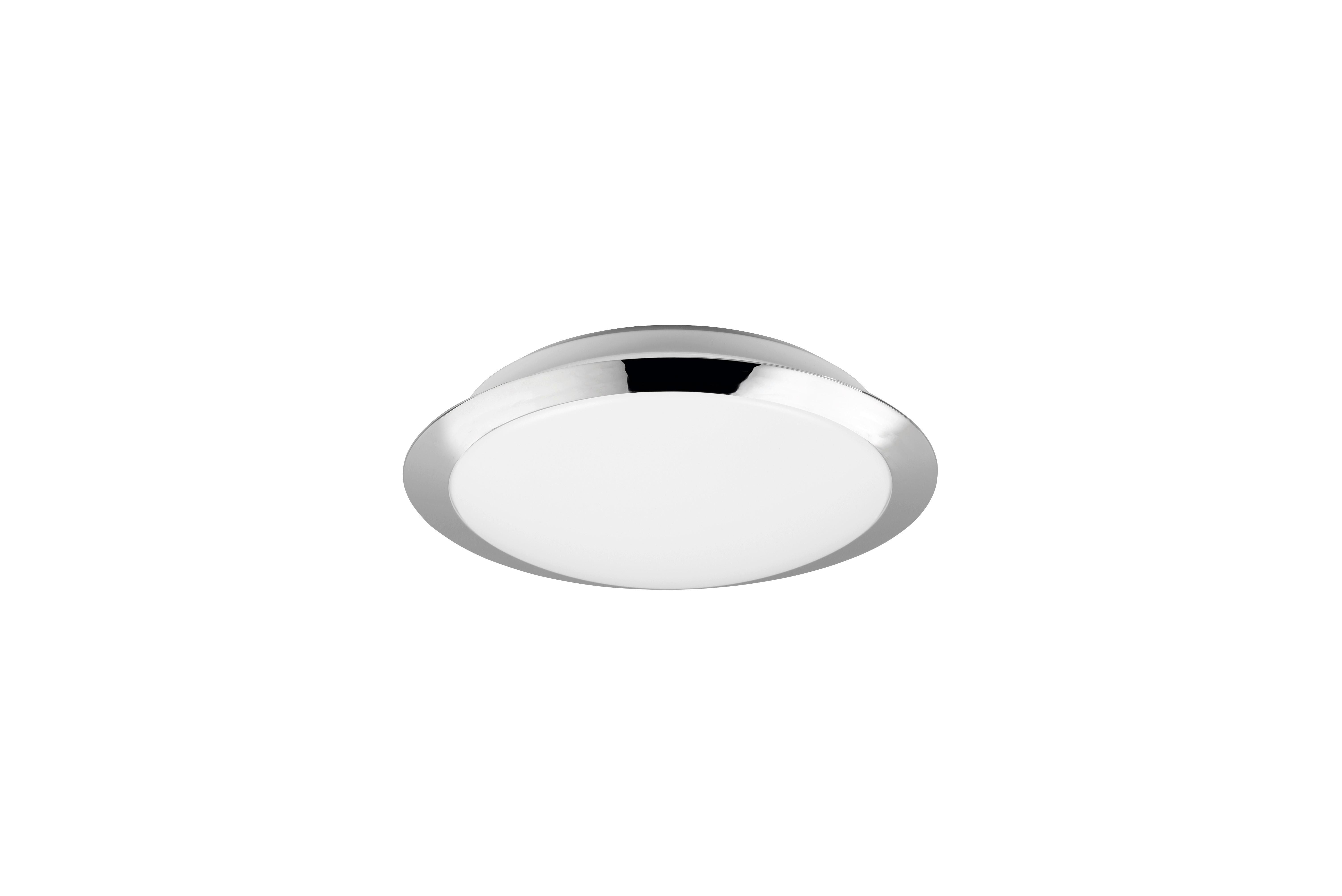 LED-Deckenleuchte Umberto Weiß/Chromfarben max. 12 Watt - Chromfarben/Weiß, Basics, Kunststoff (29/8cm) - Trio Leuchten