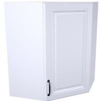 Felső Sarokszekrény Michelle - fekete/fehér, Modern, faalapú anyag/fém (60/72/60cm)