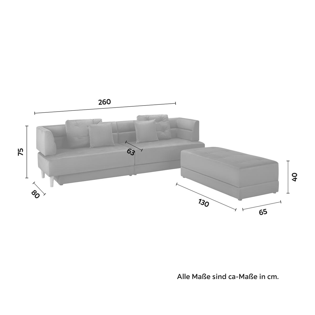 Coltar ELIZA - gri închis, Modern, lemn/textil (260/75/210cm) - Bessagi Home