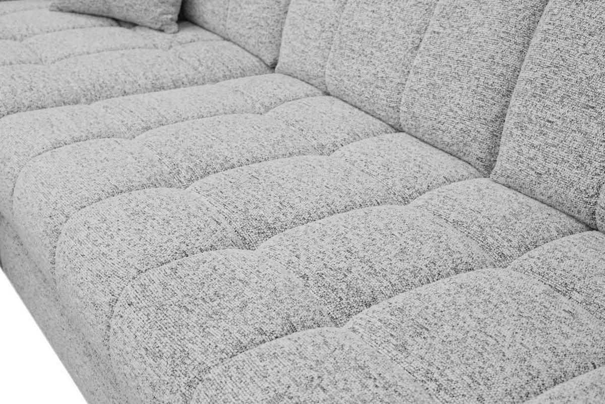 Kutna Garnitura Santorini - siva/crna, Moderno, tekstil (193/291cm) - Premium Living