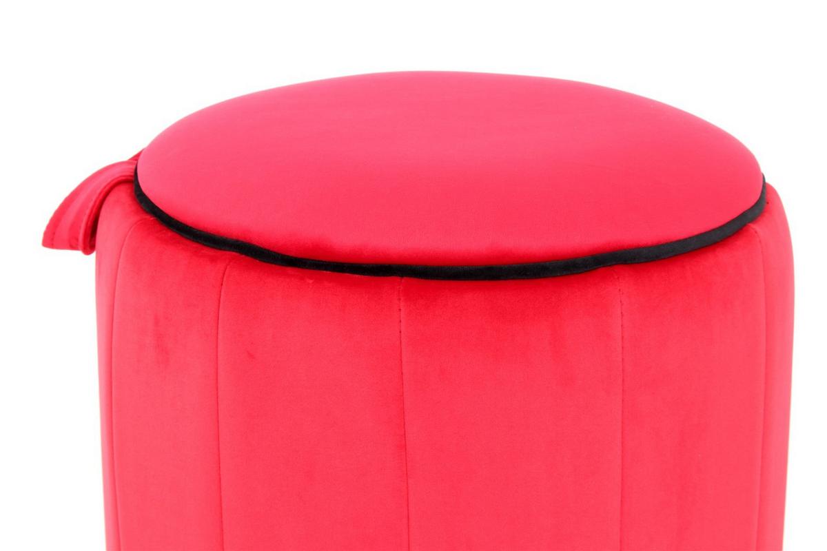 Hocker Reese 100 - Rot, Design, Textil (43/42/43cm) - Kayoom