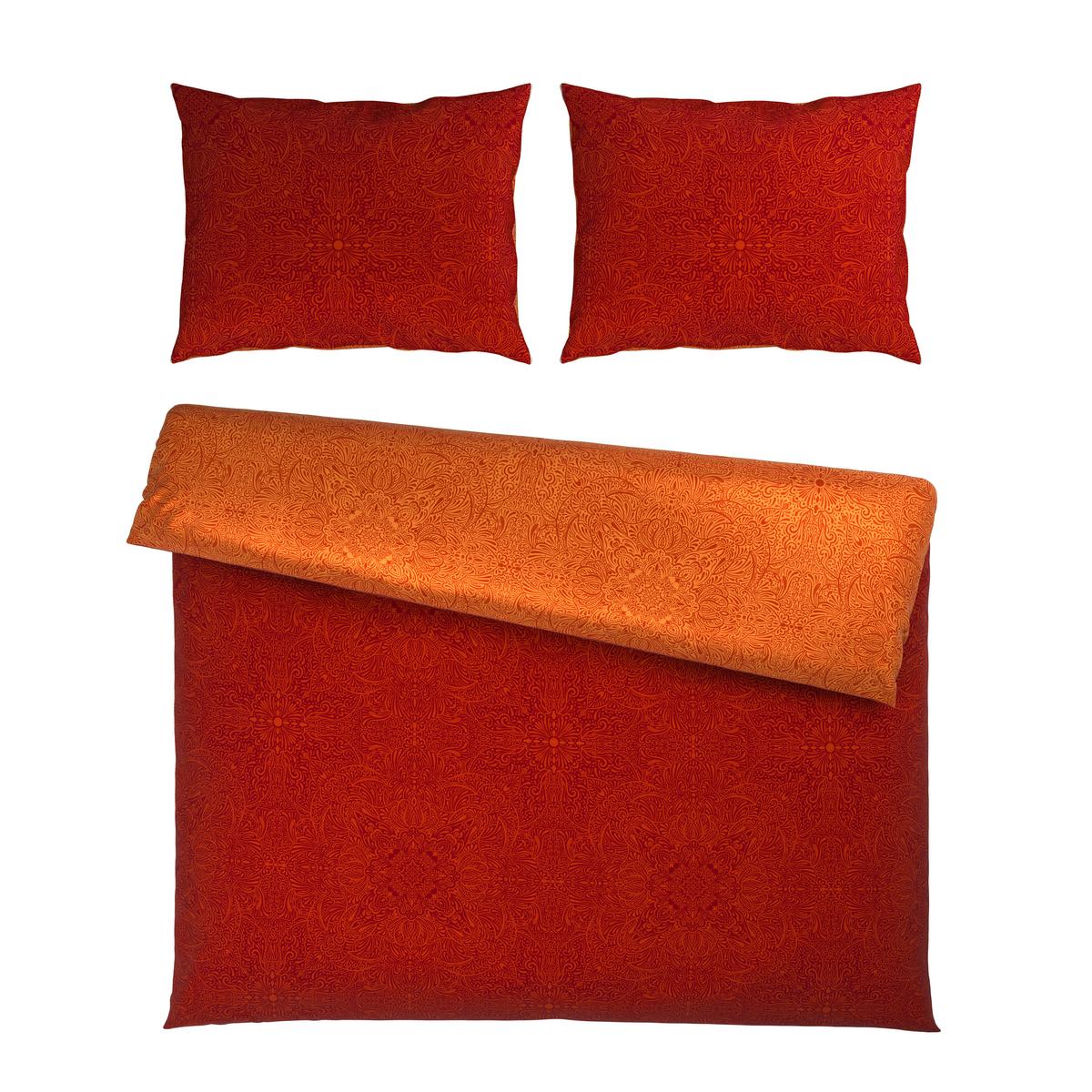 Bettwäsche Bella Wende XXL Rot ca. 200x220cm - Rot, MODERN, Textil (200/220cm) - Mömax