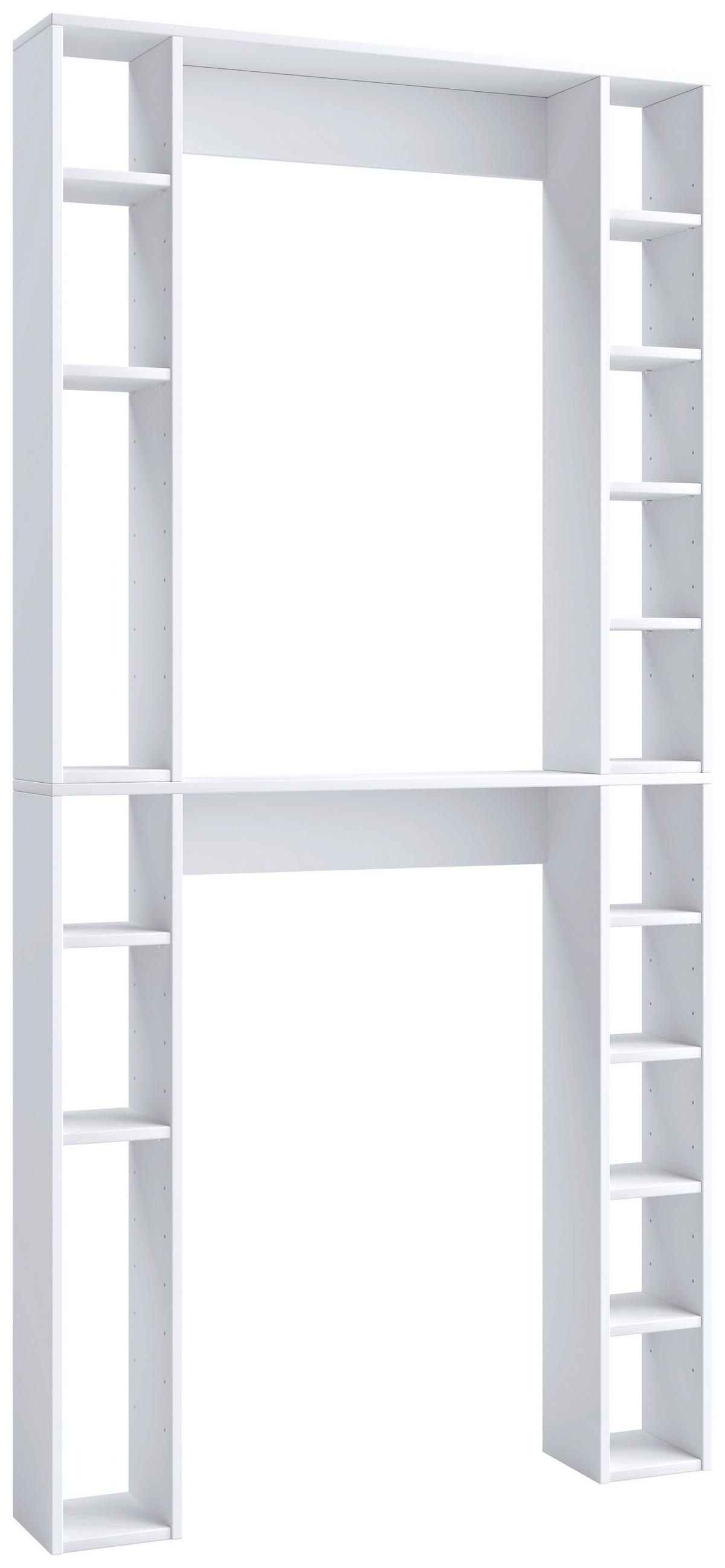 Waschmaschinenschrank TINOLI Weiß ca. 98x199x18cm - Weiß, MODERN, Holzwerkstoff (98/199,5/18cm) - MID.YOU