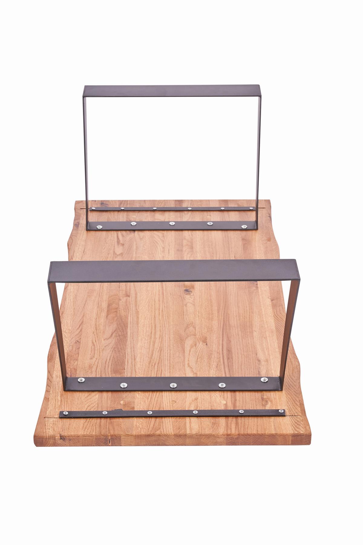 Couchtisch B152415 Jonas - Eichefarben/Schwarz, Natur, Holz/Metall (110/44/60cm) - Globo