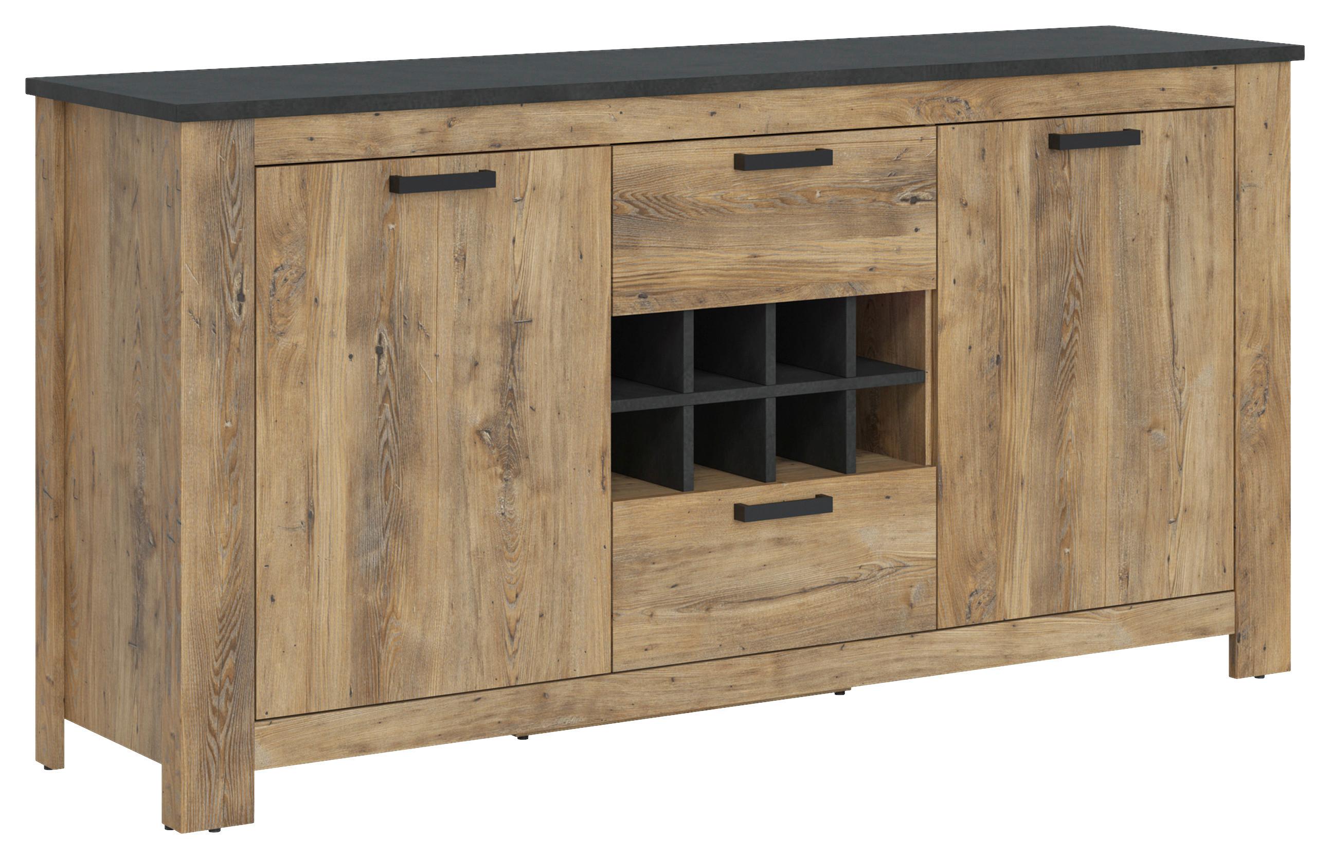 Comodă RAPALLO - castaniu, Modern, material pe bază de lemn (176,2/89,7/46cm) - Modern Living