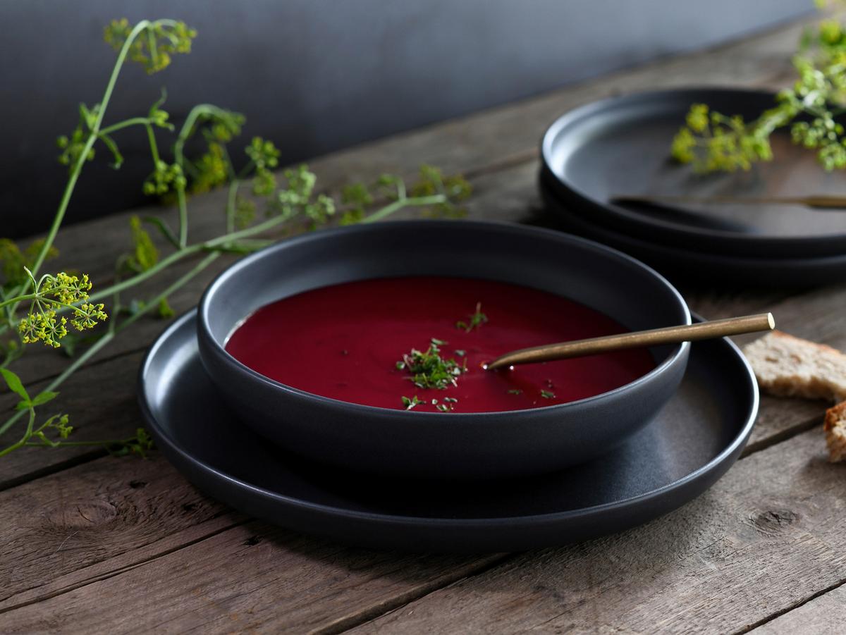 ZASTAWA STOŁOWA UNO BLACK - czarny, Design, ceramika (36,5/36,5/34,5cm) - Creatable