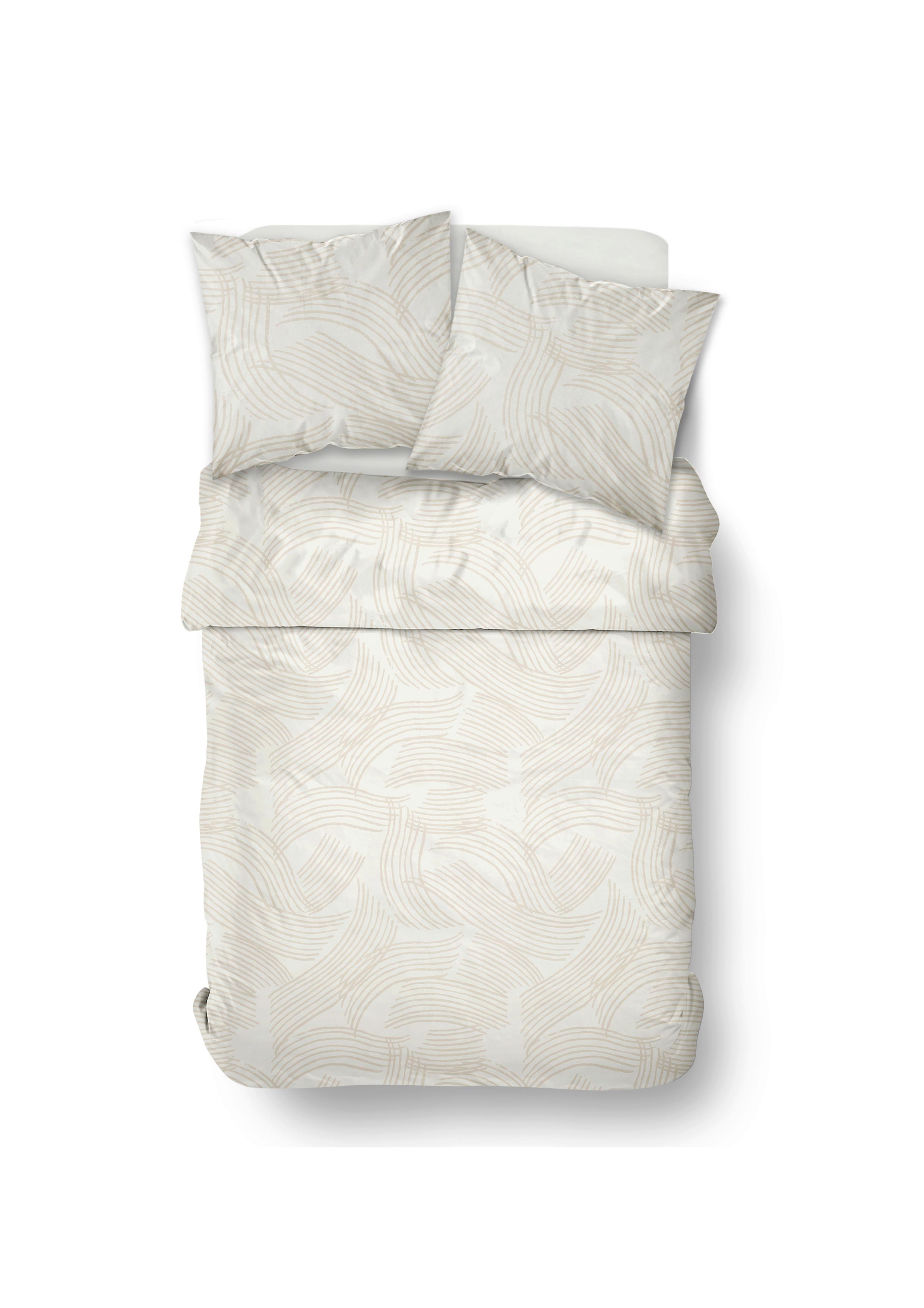 Ágyneműhuzat-garnitúra 3 Részes Stripes - bézs, Modern, textil (140/200cm)