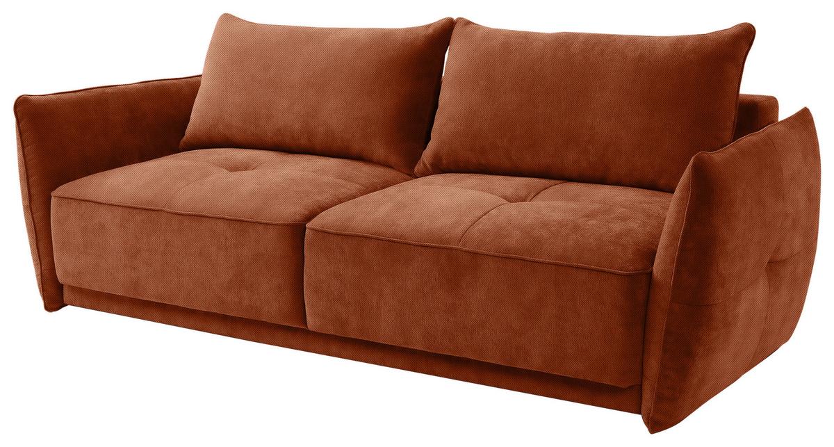 Canapea extensibila LETO - ruginiu, Modern, textil (233/76-91/104cm) - Premium Living