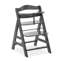 WYSOKIE KRZESŁO ALPHA+ SELECT - antracytowy, Basics, drewno (56/77/48cm) - Hauck