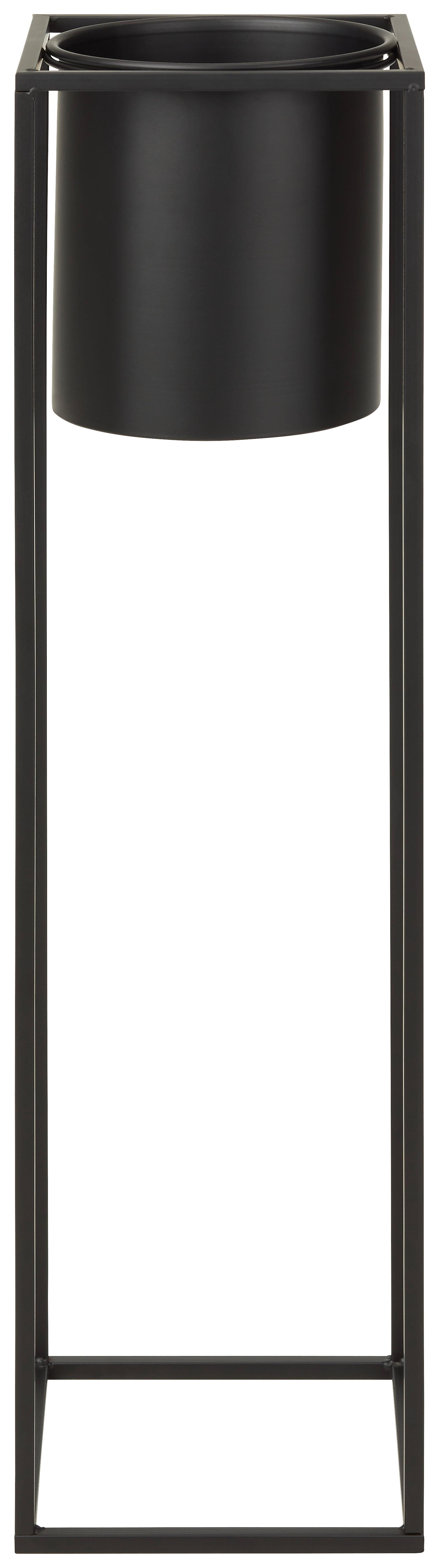 Übertopf Kiara in Schwarz - Schwarz, LIFESTYLE, Metall (21/80,5cm) - Mömax