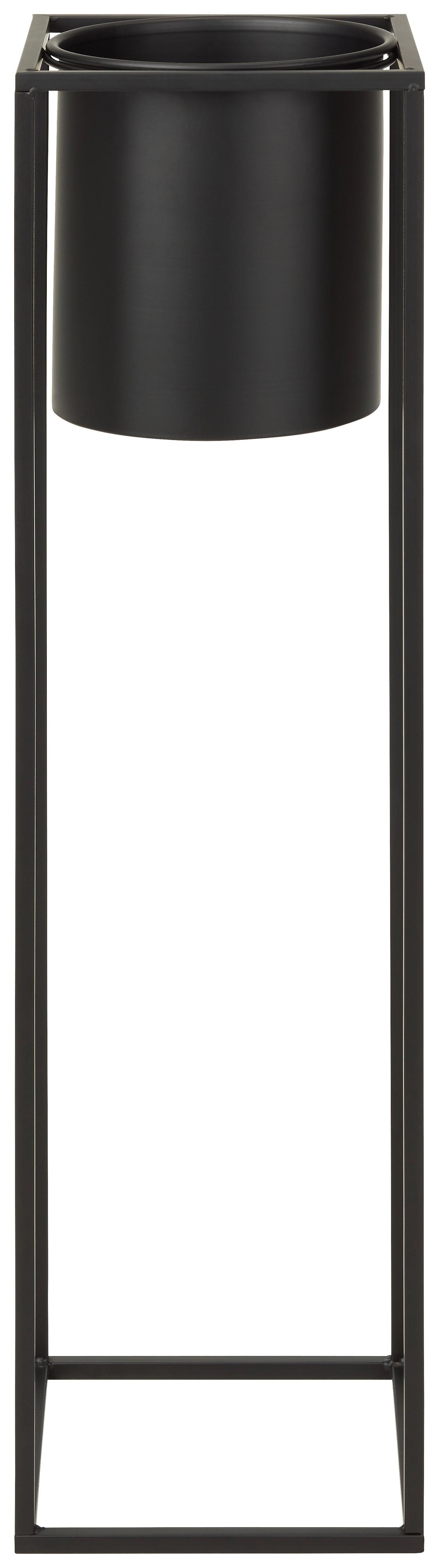Kaspó Kiara - fekete, Lifestyle, fém (21/80,5cm) - Mömax