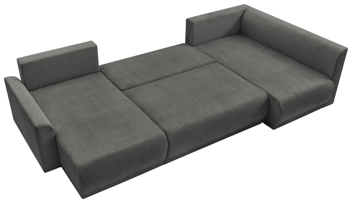 Coltar Kim - gri închis, Modern, lemn (146/313/160cm) - Modern Living