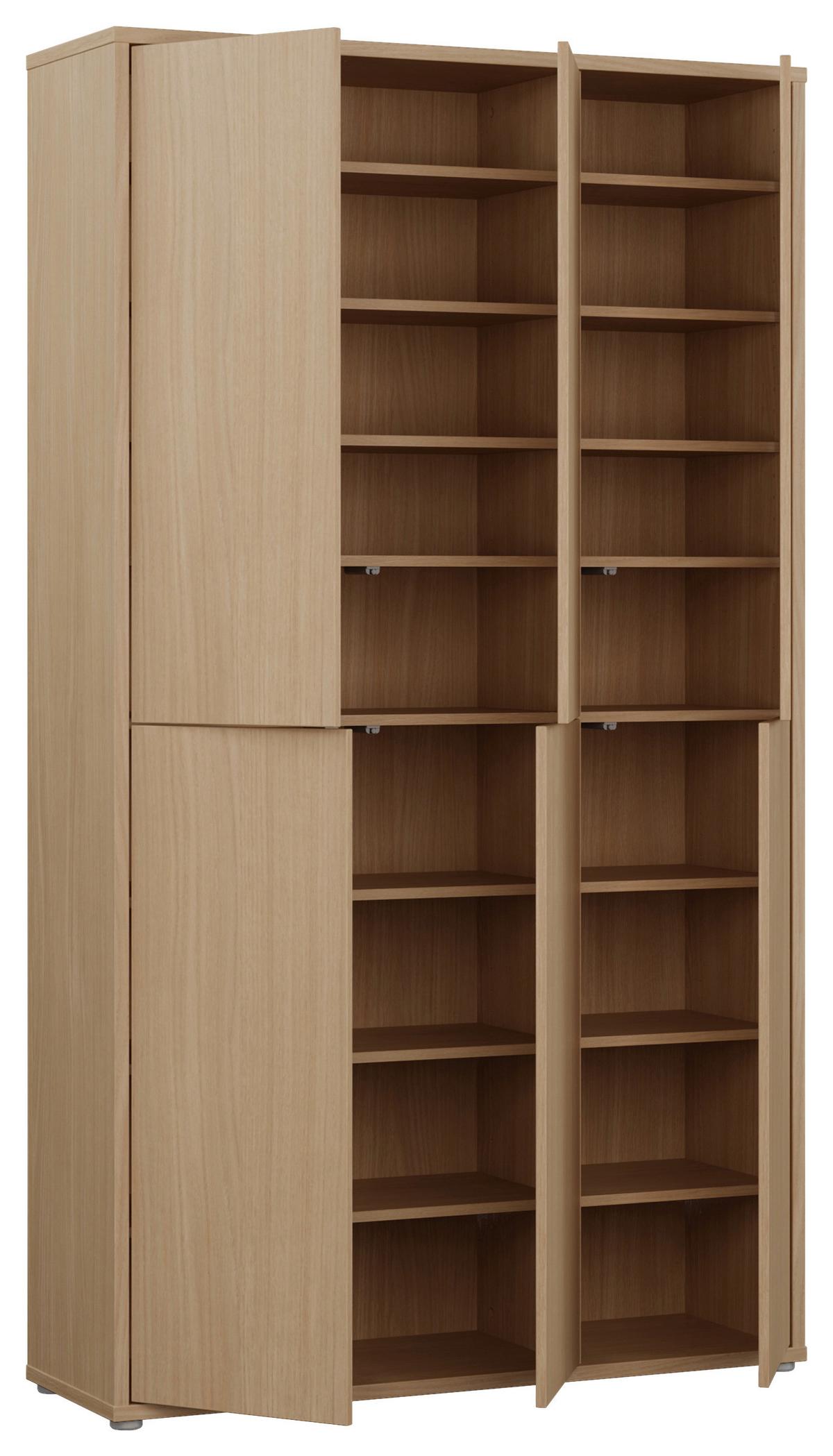Omara Za Čevlje Alice, Barva Hrasta - siva/barve hrasta, Moderno, umetna masa/leseni material (109,2/191,9/34,9cm) - Carryhome