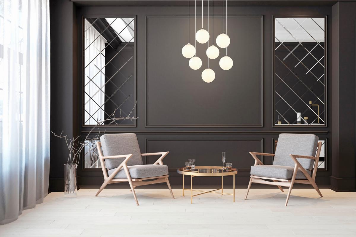 LED-Hängeleuchte Opalglas max. 3,5 Watt - Schwarz/Weiß, Design, Glas/Kunststoff (55/55/120cm) - Globo