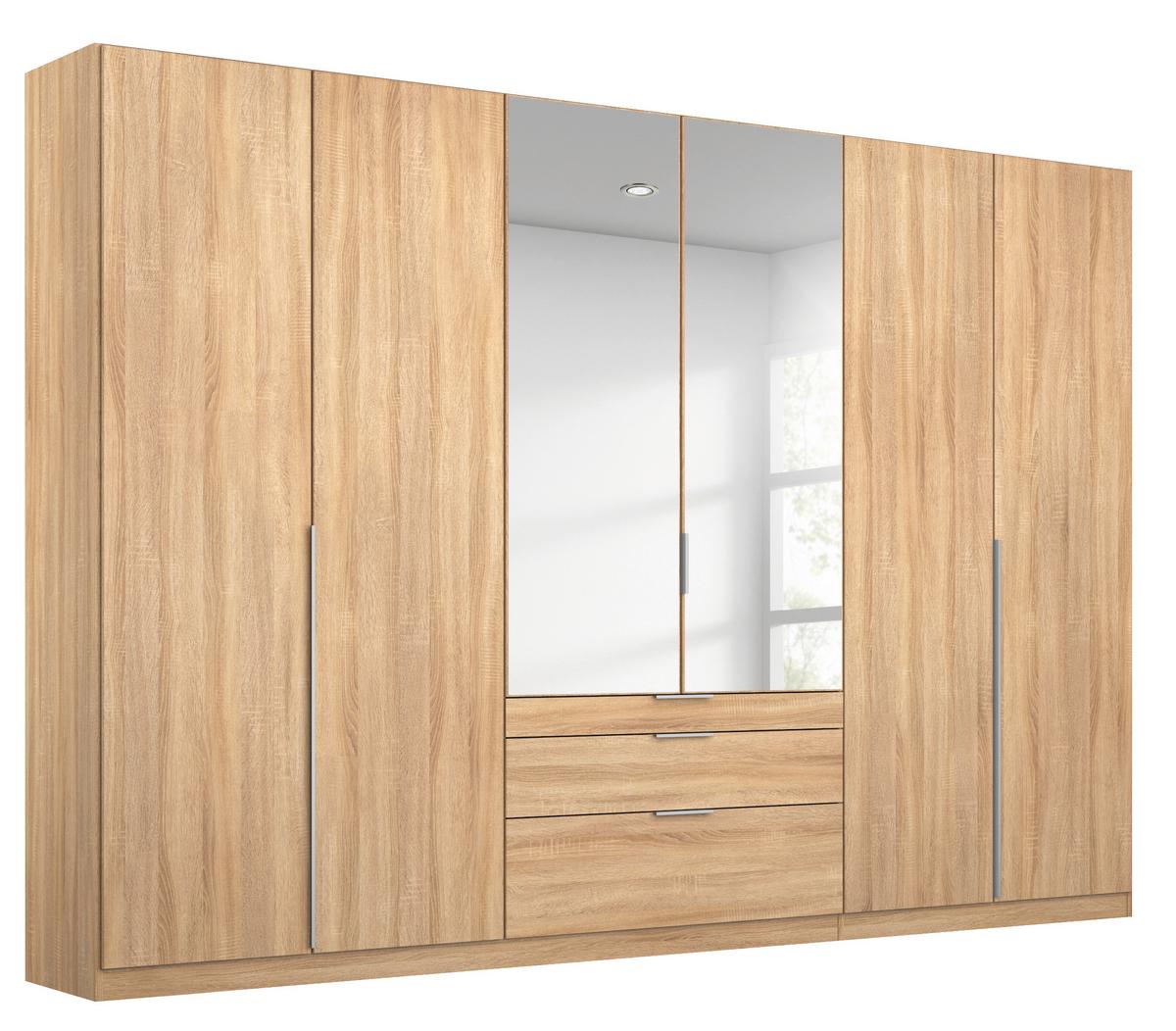 DULAP USI CULISANTE ALABAMA - stejar Sonoma/argintiu, Modern, material pe bază de lemn (271/229/54cm) - Modern Living