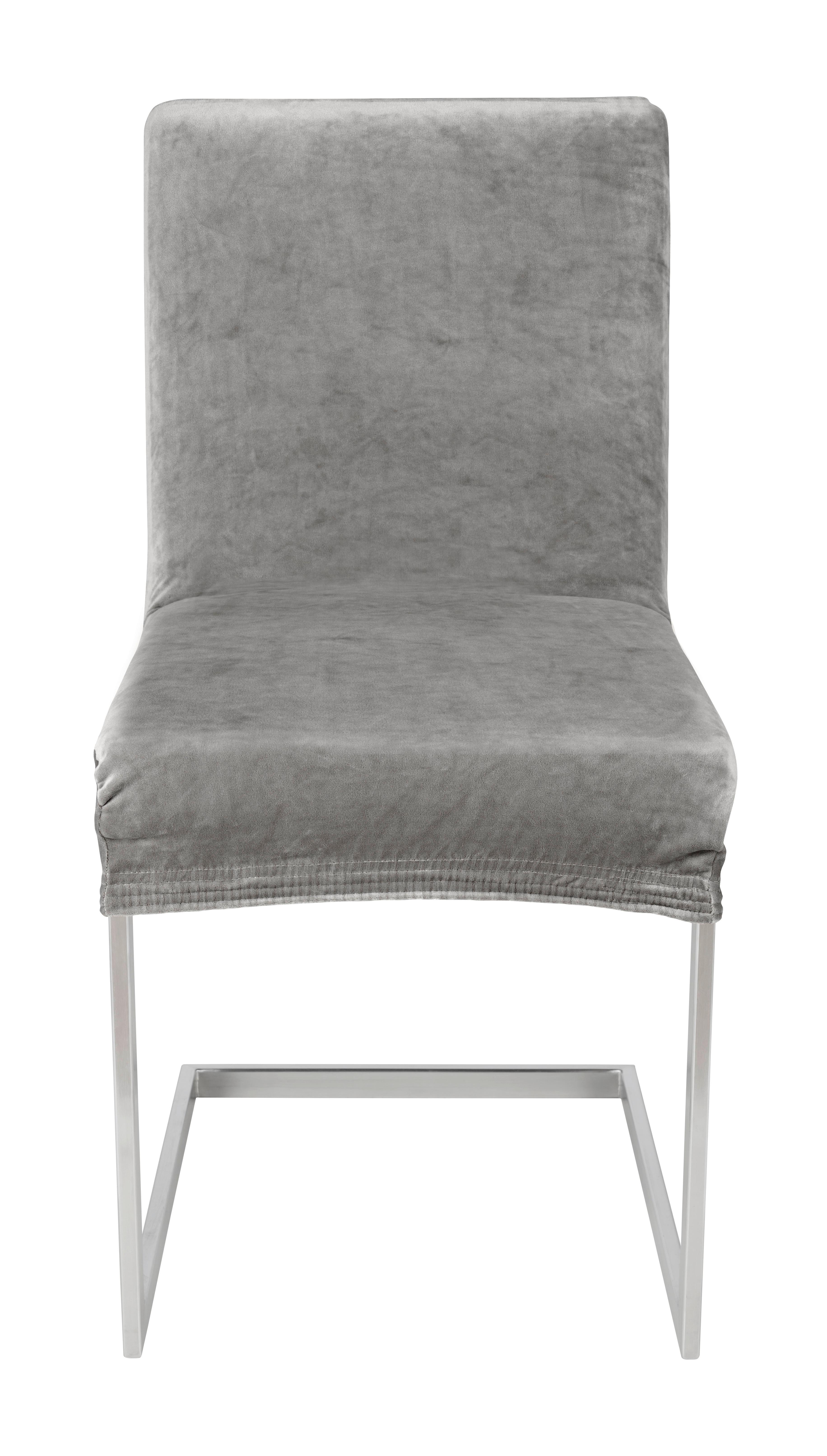 Stuhlhusse Steve Hellgrau - Hellgrau, KONVENTIONELL, Textil (68/48/48cm) - Modern Living