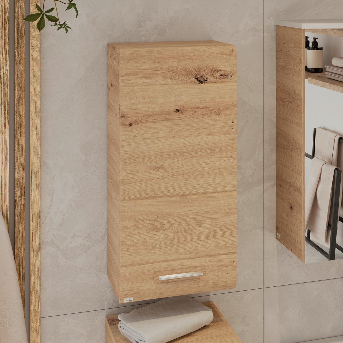 Dulap suspendat Avensis - culoare lemn stejar, Modern, material pe bază de lemn (35/72/20,5cm) - Luca Bessoni