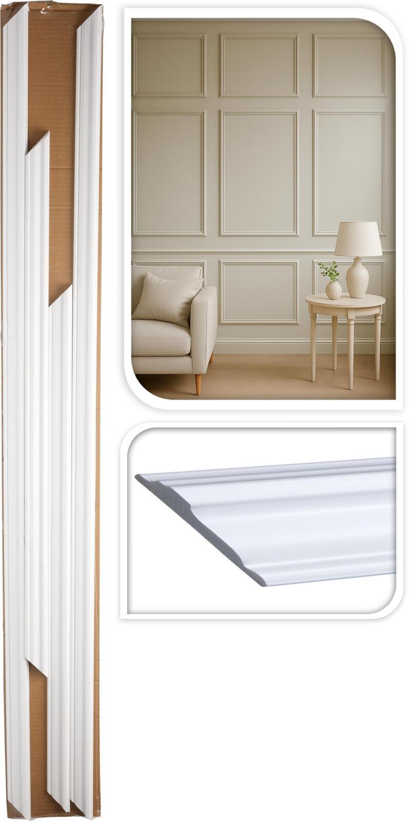 Fali Dekoráció Linea - fehér, Modern, műanyag (80/120cm)