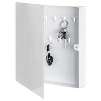 SZAFKA NA KLUCZE DUNJA - biały, Basics, metal (30/30/4cm)