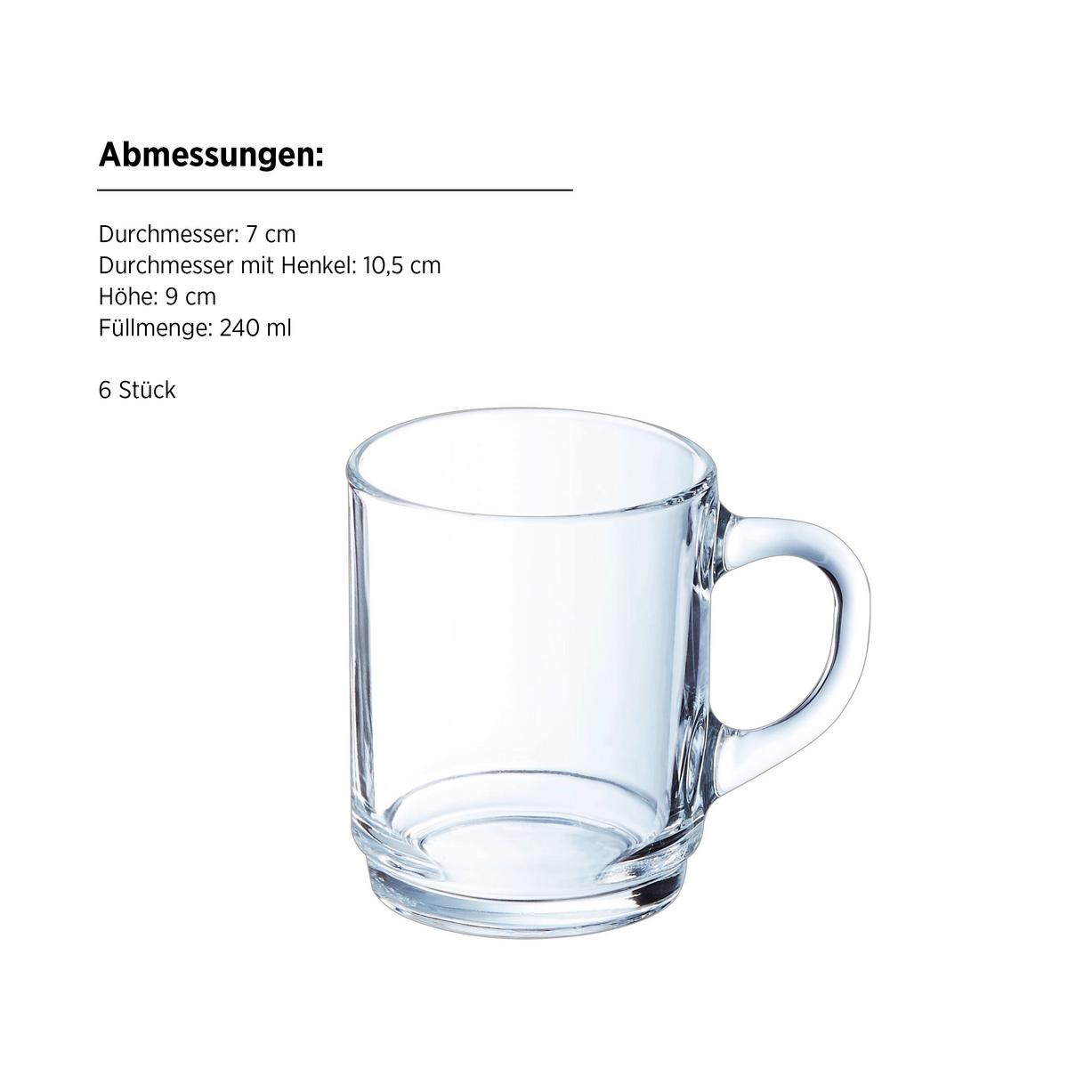 TEEGLÄSERSET 935576 TEEGLÄSER SET 6TLG - Transparent, Basics, Glas (7/9cm) - Mäser