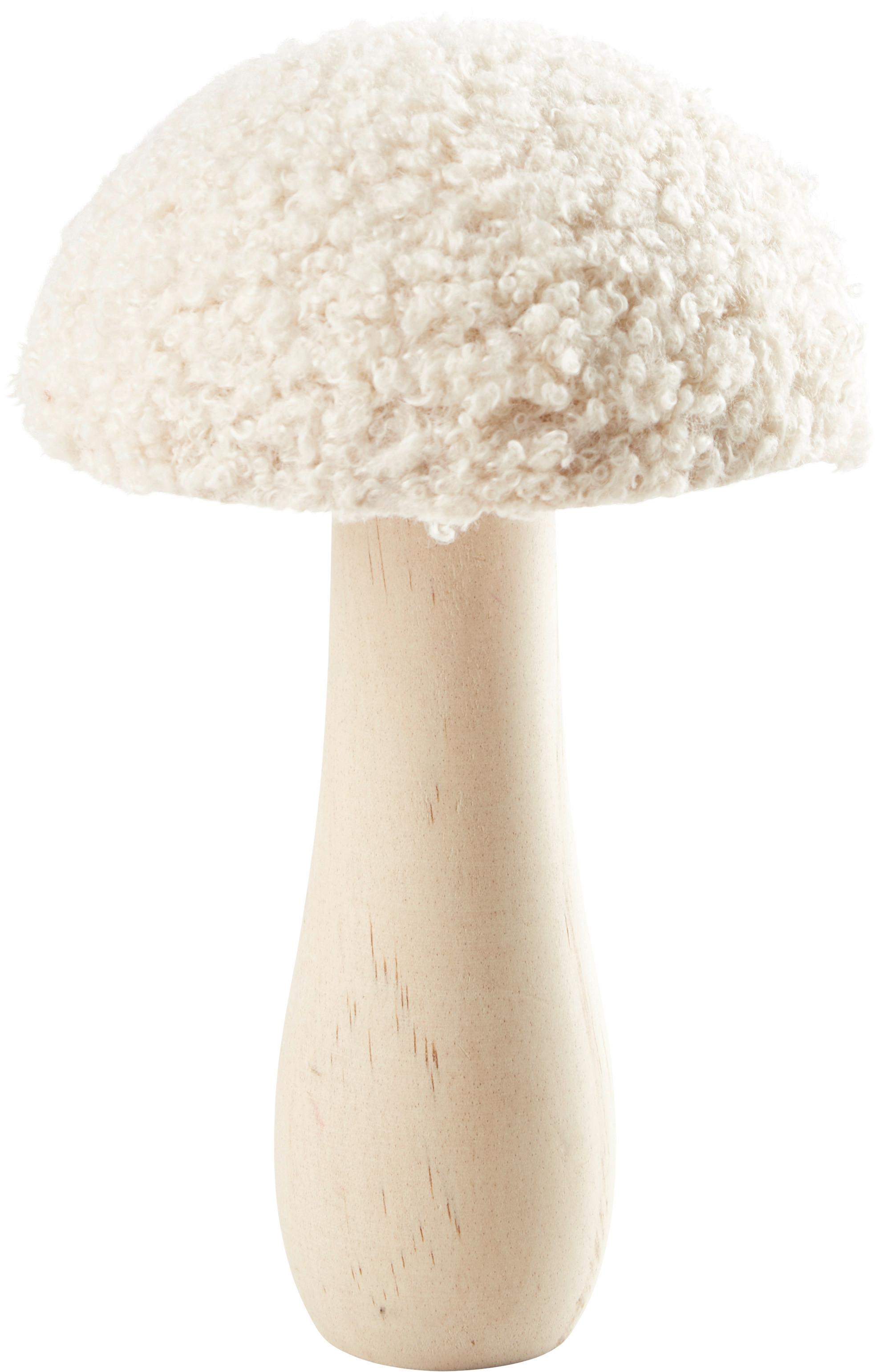 Dekopilz Hanna Beige - Beige, KONVENTIONELL, Holz/Textil (9/15cm) - Modern Living