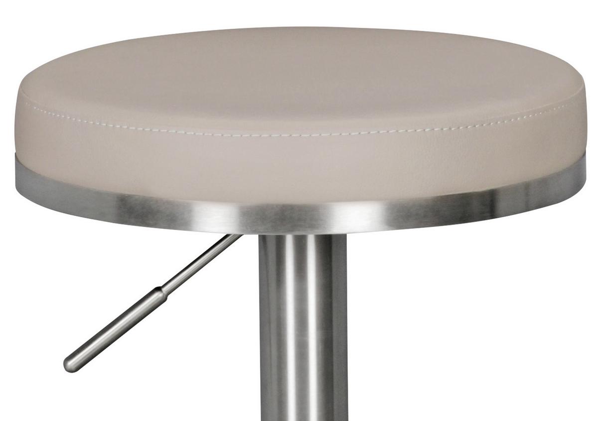 Barski Stol Wl1.942 - srebrne barve/rjavosiva, Moderno, kovina/tekstil (38/57/38cm) - MID.YOU