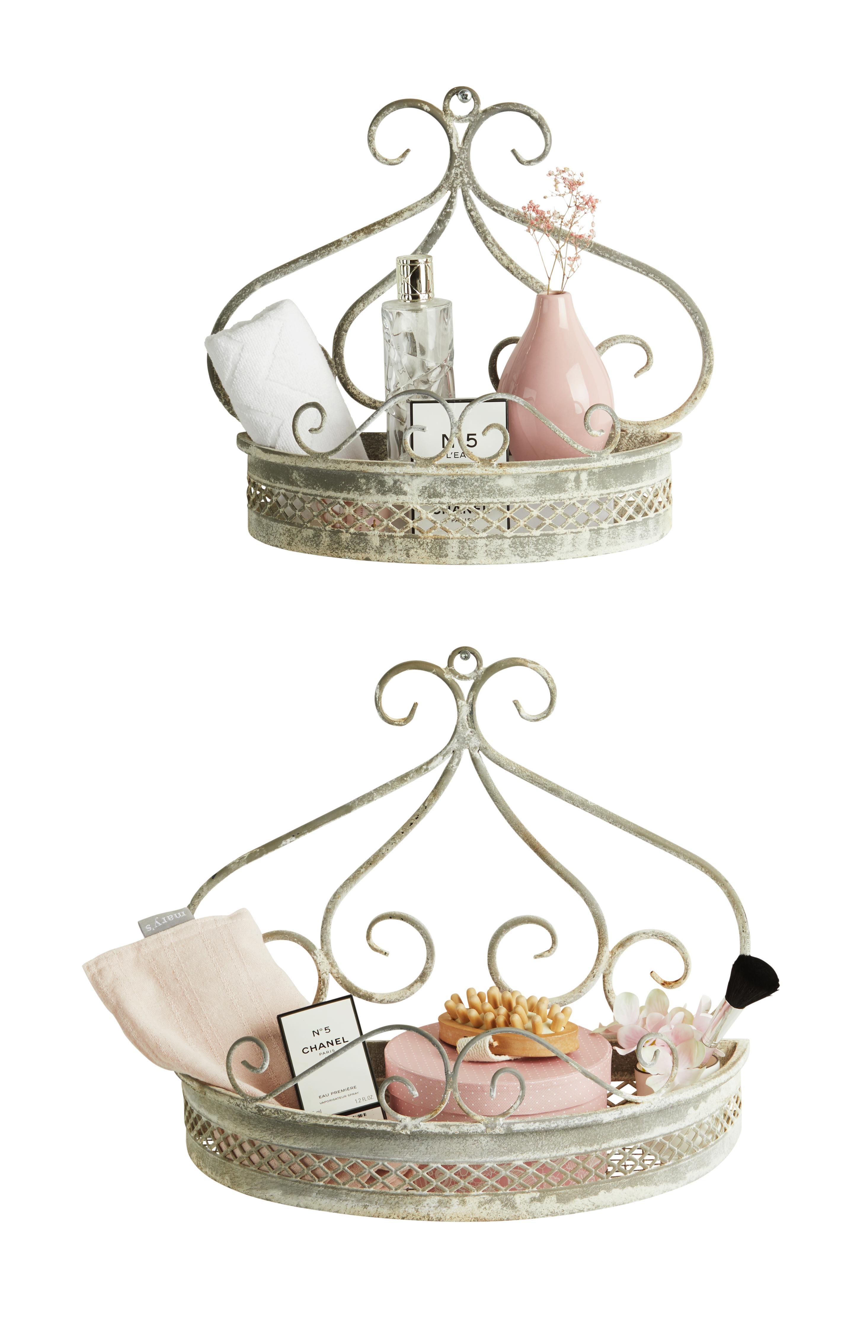 Hängeaufbewahrung Weiß - Weiß, ROMANTIK / LANDHAUS, Metall (42/35/36,5/32,5/21/16cm) - Modern Living