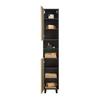 HÖGSKÅP VENEZIA -EXKLUSIV- - svart/ekfärgad, Lifestyle, trämaterial/glas (35/195/32cm) - Mömax