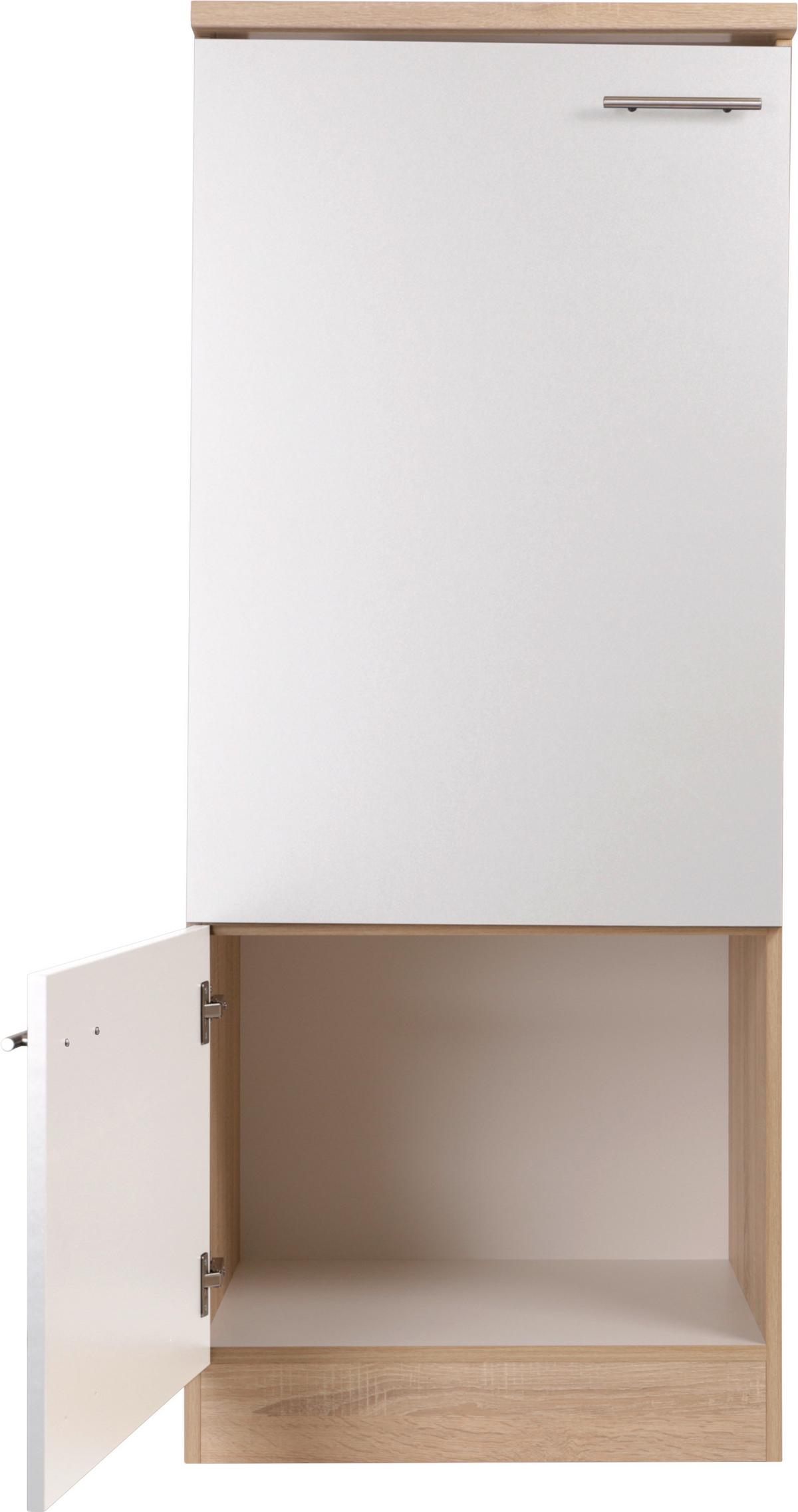 Omara Za Vgradno Napravo Merle, Barva Hrasta, Bela - srebrne barve/barve hrasta, Basics, kovina/leseni material (60/144,8/60cm) - Respekta