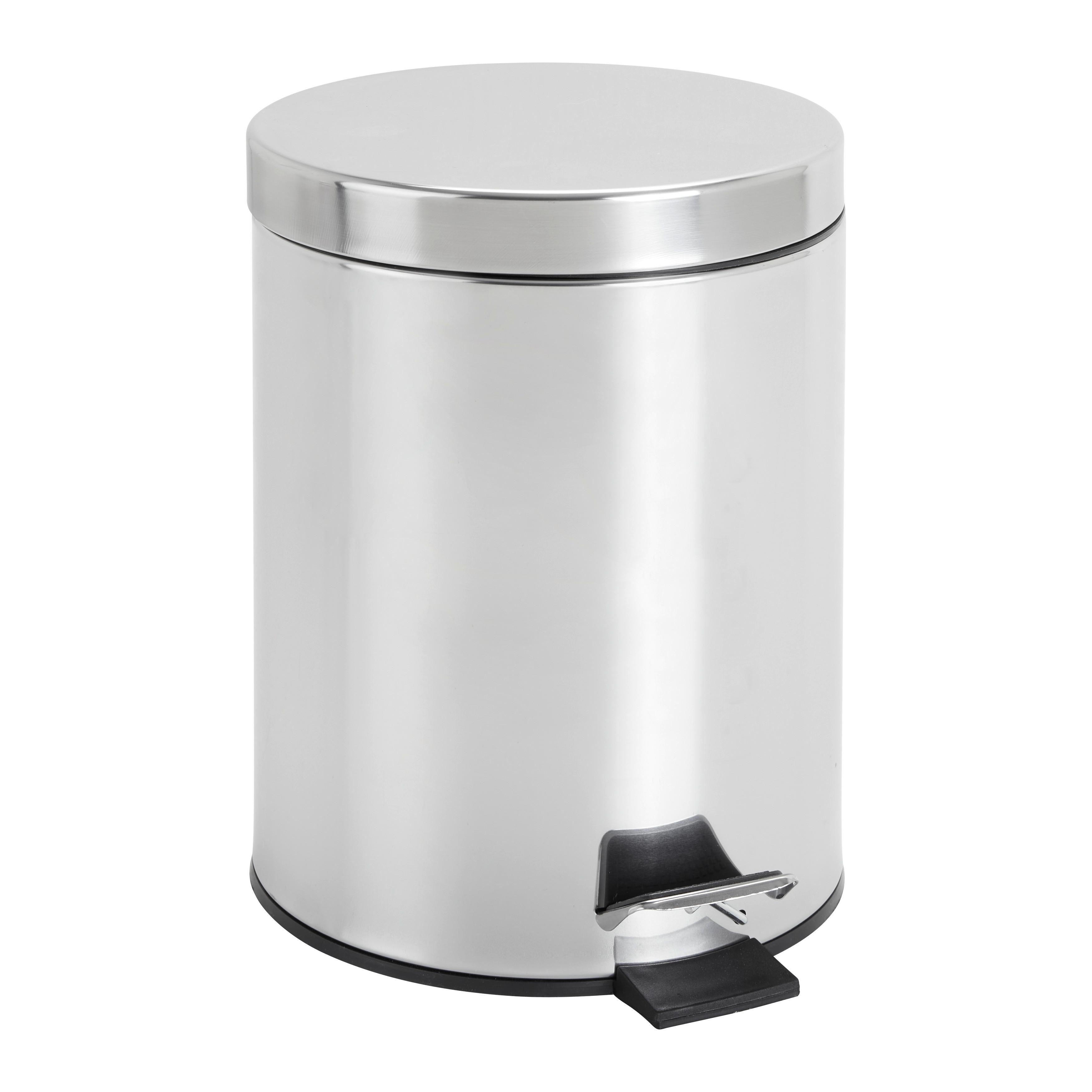 Kanta Sa Papučicom 5l Maren - boja nerđajućeg čelika/crna, Konvencionalno, metal/plastika (20/27,5cm) - Based