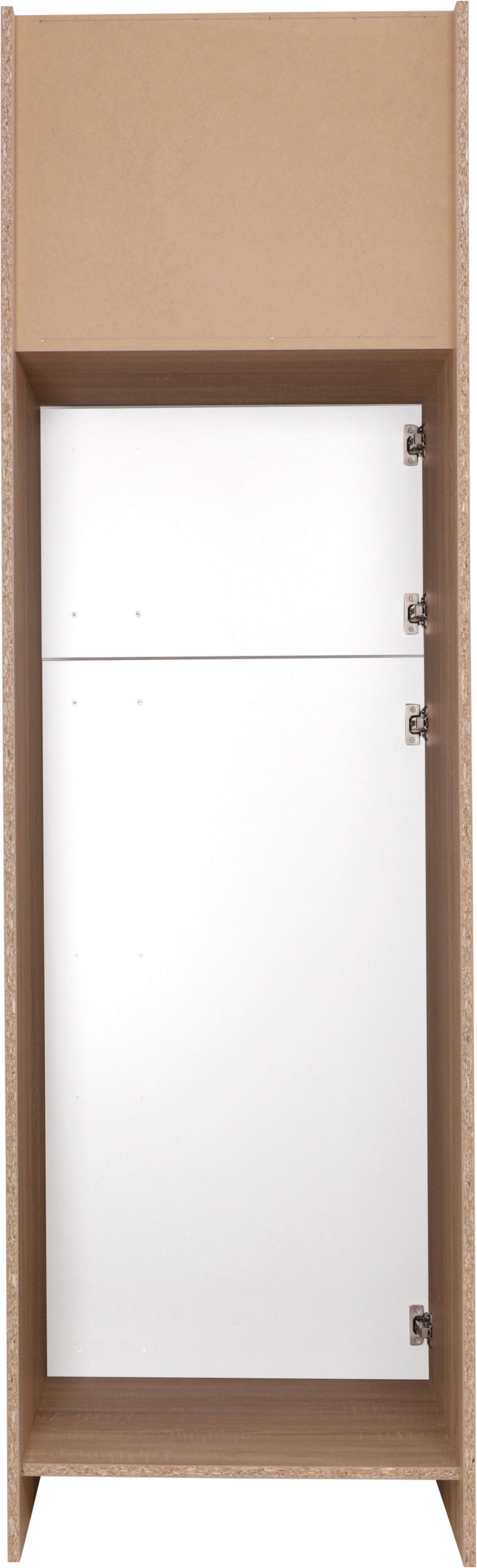 Omara Za Vgradno Napravo Merle, Barva Hrasta, Bela - srebrne barve/barve hrasta, Basics, kovina/leseni material (60/200/60cm) - Respekta