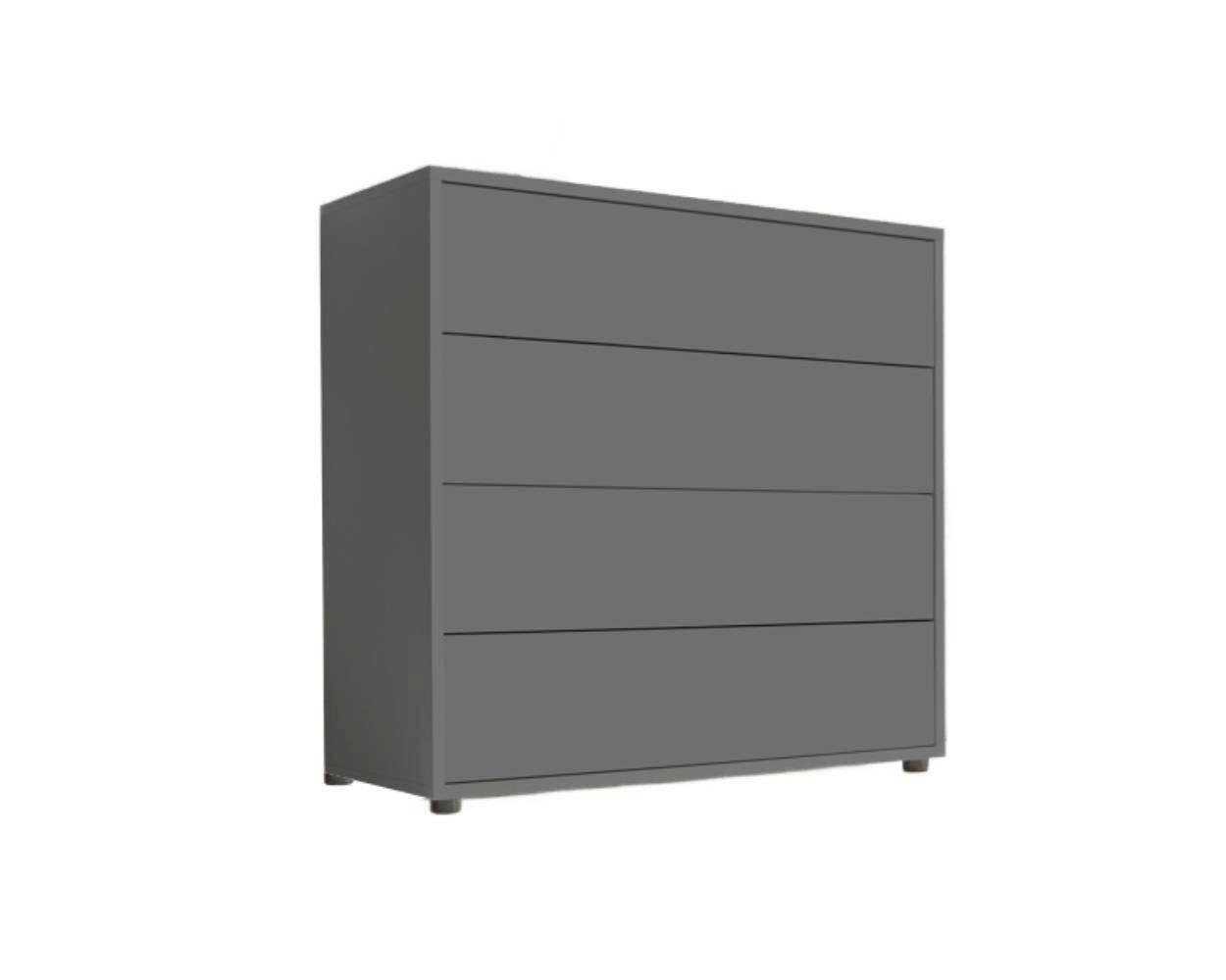 Kommode Mailand Typ 3 Anthrazit - Anthrazit/Schwarz, MODERN, Holzwerkstoff/Kunststoff (79/73/33cm) - MID.YOU