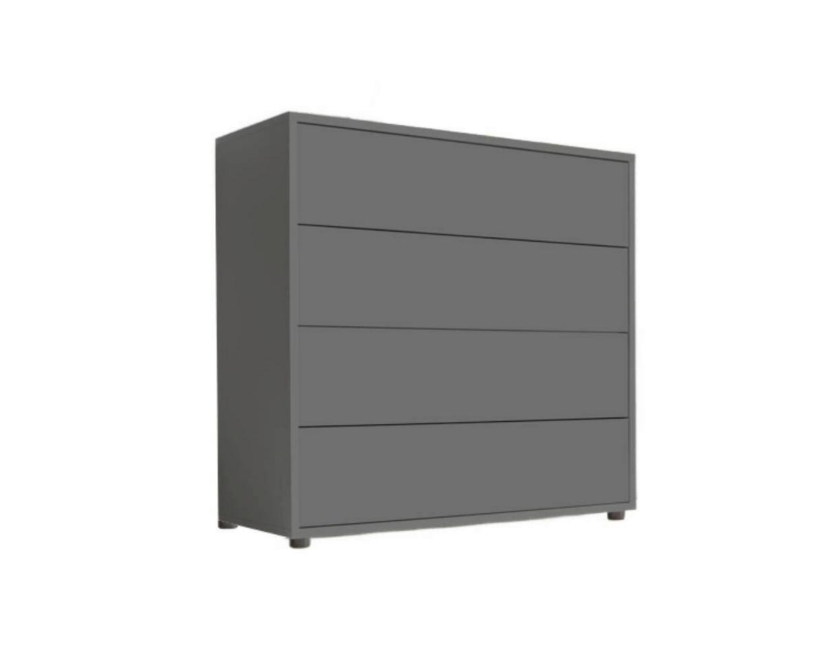 Kommode Mailand Typ 3 Anthrazit - Anthrazit/Schwarz, MODERN, Holzwerkstoff/Kunststoff (79/73/33cm) - MID.YOU