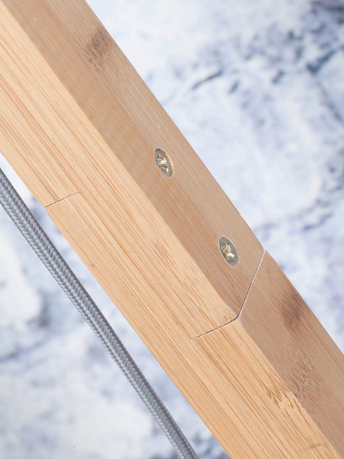 Stoječa Svetilka Andes, Svetlo Siva, Bambus - naravne barve/svetlo siva, Design, tekstil/les (70/176cm) - Good & Mojo