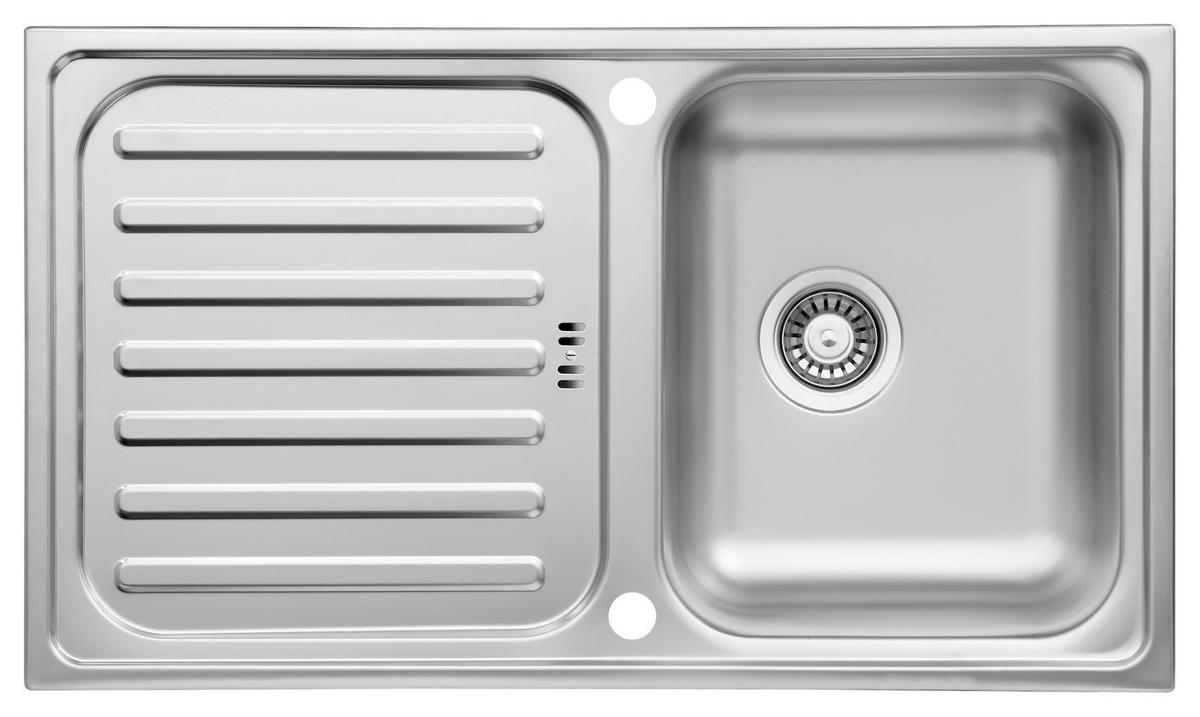 Pomivalno Korito Respekta, 86x50cm - barve nerjavečega jekla, Basics, kovina (86/17,5/50cm) - Respekta