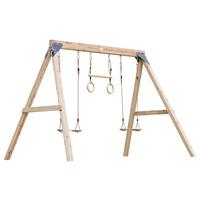 Schaukel Braun - Braun, KONVENTIONELL, Holz/Metall (186/208/299cm)