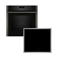 Backofenset BXPOWER6I Graphitfarben/Schwarz - Graphitfarben/Schwarz, MODERN, Glas/Metall (59,4/59,5/54,8cm) - Neff