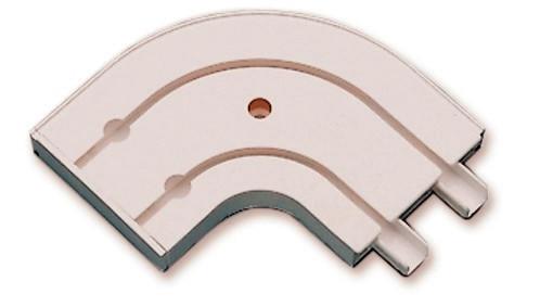 Félkörív Végzáróval 2db 13,5cm - fehér, műanyag (13,5cm)