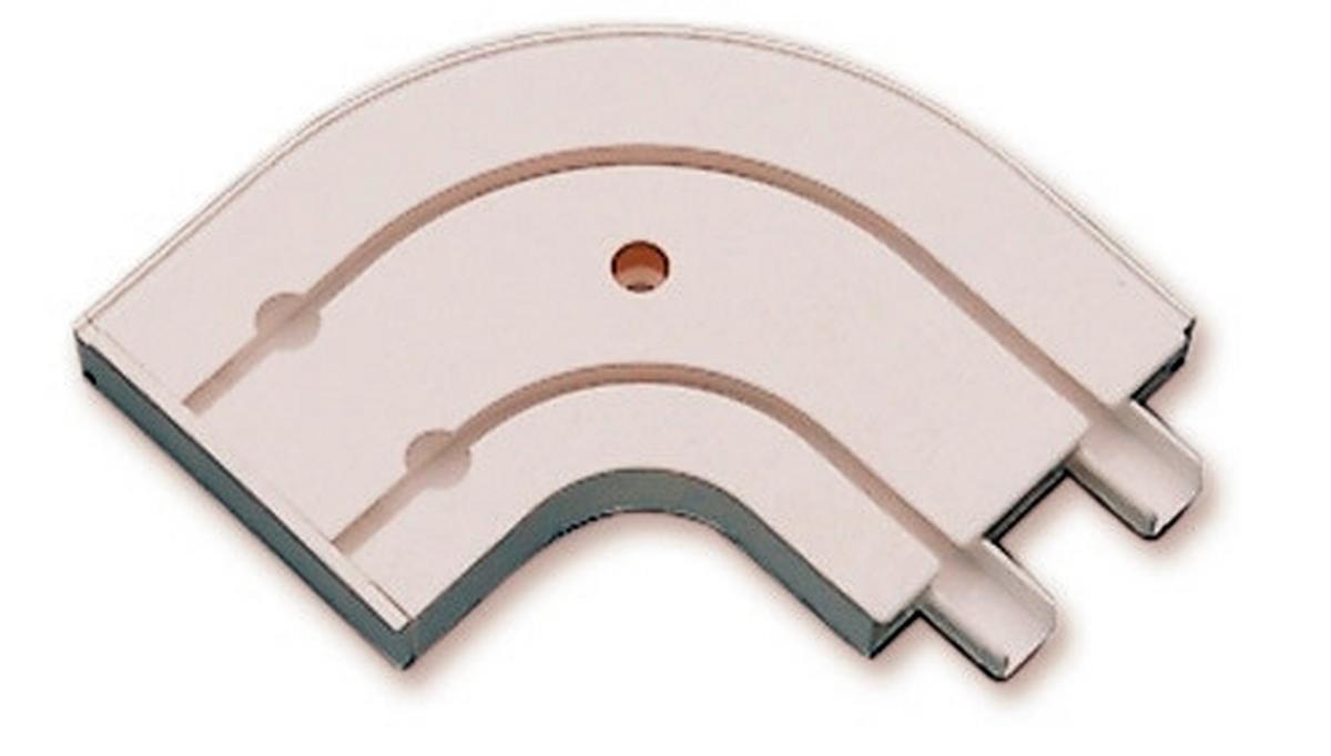 Félkörív Végzáróval 2db 13,5cm - fehér, műanyag (13,5cm)