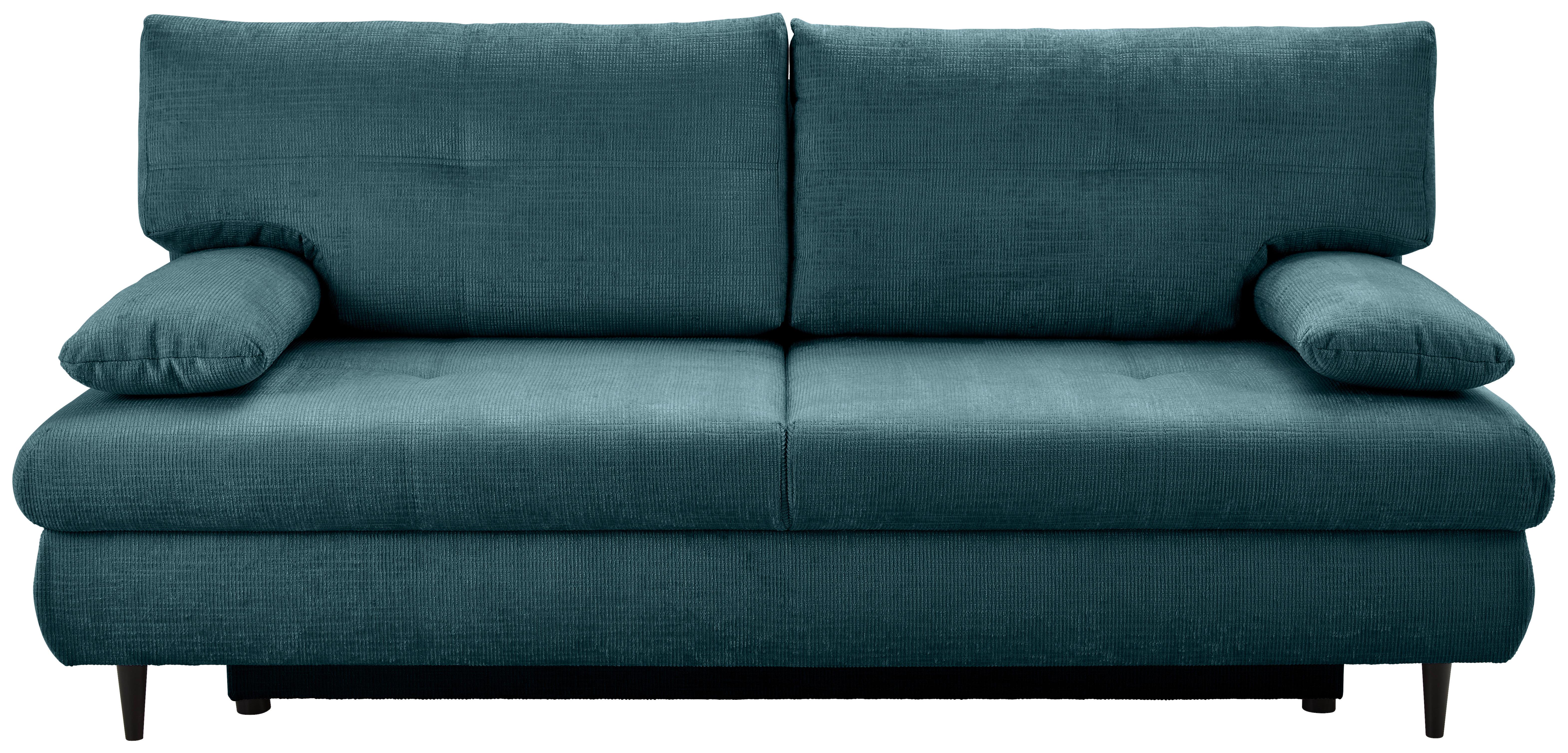 Trosjed Na Razvlačenje Virgo - boje petroleja/crna, Konvencionalno, tekstil/drvo (212/97/105cm) - Modern Living