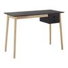 Schreibtisch Melanie Schwarz Echtholz/MDF ca. 160x48 cm - Schwarz/Naturfarben, MODERN, Holz (106/48/77cm) - Bessagi Home