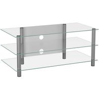 Mizica Za Hi-fi Naprave Zumbo, Srebrna, 110 Cm - srebrne barve/prozorno, Konvencionalno, kovina/steklo (110/45/42cm) - MID.YOU