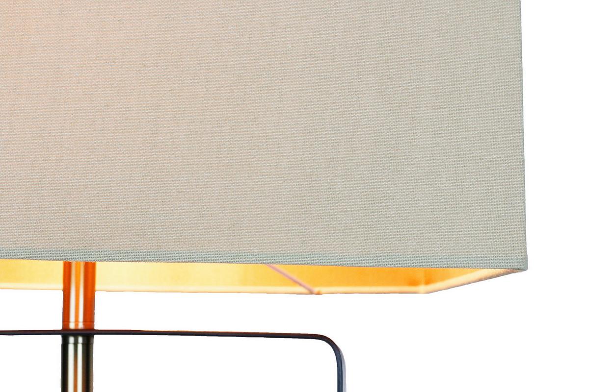 Stoječa Svetilka Driftwood - zlate barve/črna, Design, kovina/tekstil (40/165/20cm) - P & B