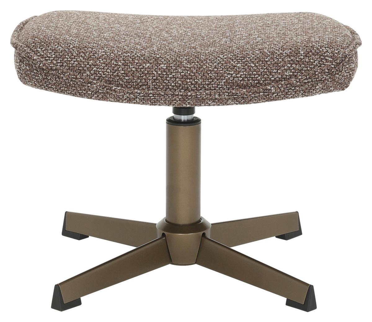 Tabure Alba - brončane boje/smeđa, Moderno, metal/tekstil (46/36/36cm) - Mömax