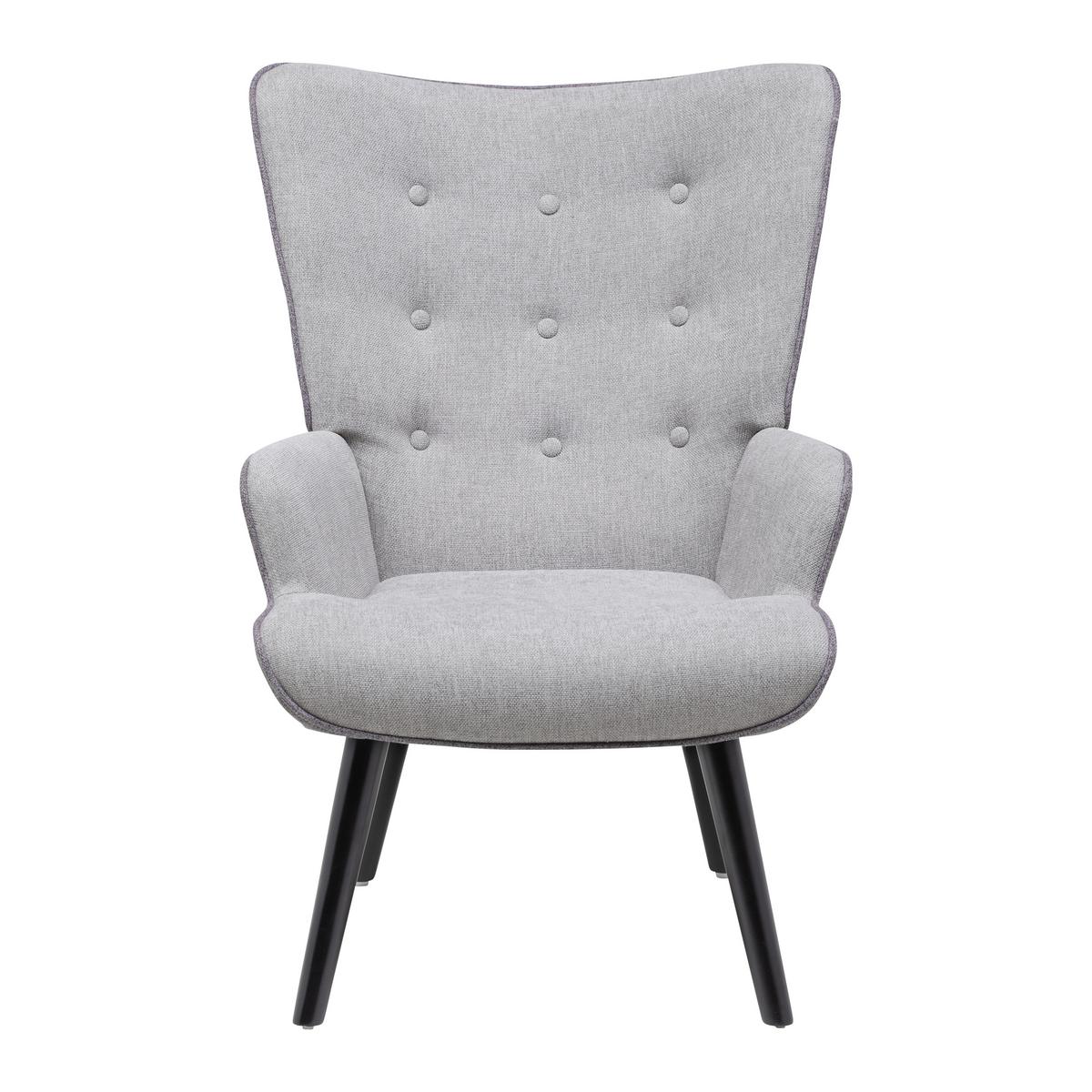 Relaxsessel Chester Hellgrau - Dunkelgrau/Hellgrau, MODERN, Holz/Textil (66/94/74cm) - Mömax